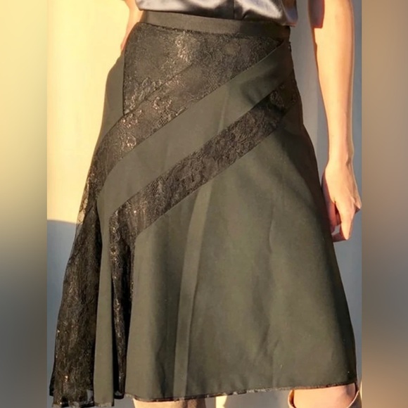 The Limited Romantic Funeral Lace Asymmetrical Black Skirt Goth Witch Vamp - Picture 1 of 11